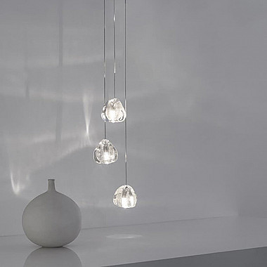 Mizu 3 Three Pendant Chandelier by Terzani