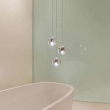 Mizu 3 Three Pendant Chandelier by Terzani